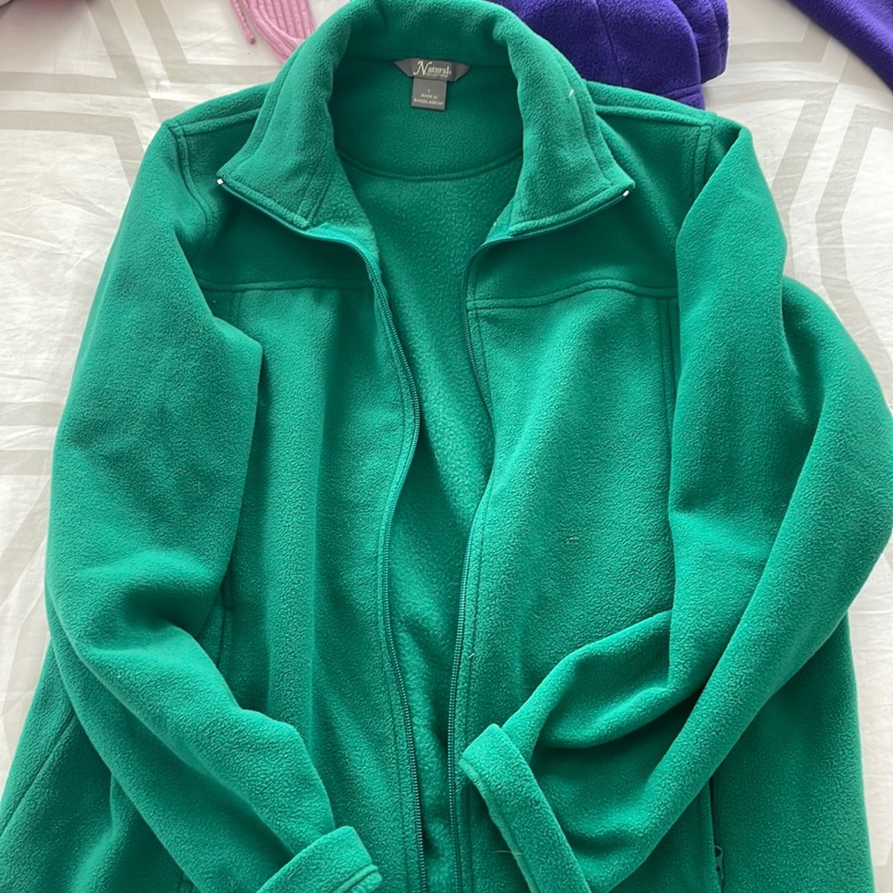 Natural Reflections Green Fleece Zip-Up